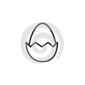 Easter egg line icon