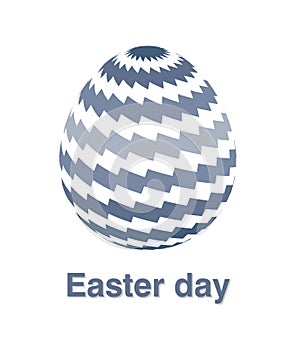 Easter egg logo illustration on white background