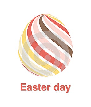 Easter egg logo illustration on white background