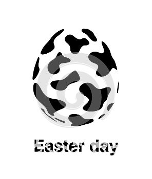 Easter egg logo illustration on white background