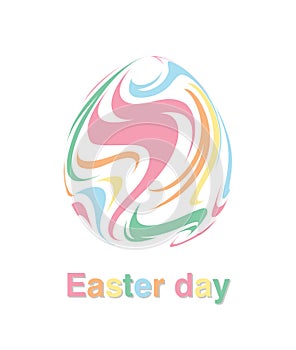 Easter egg logo illustration on white background