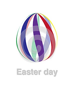 Easter egg logo illustration on white background