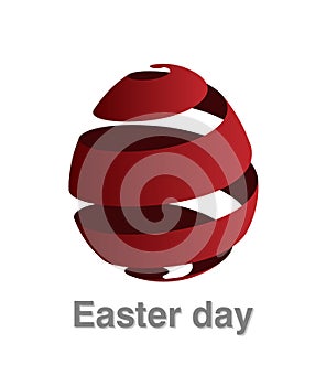 Easter egg logo illustration on white background