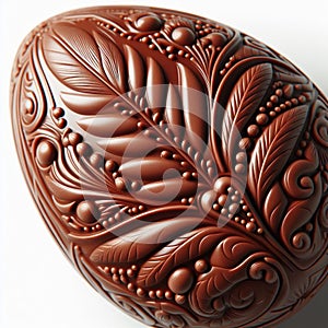 Easter egg, made of the finest chocolate and decorated in an exquisite style