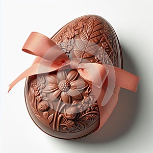 Easter egg, made of the finest chocolate and decorated in an exquisite style
