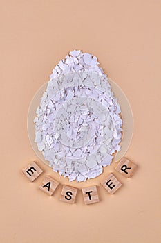 Easter egg made of shards.