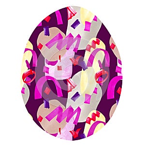 Easter egg with multi-colored spots