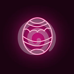 Easter egg neon icon. Elements of Religion set. Simple icon for websites, web design, mobile app, info graphics