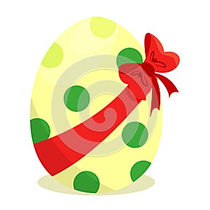 Easter egg, one, isolated on white background