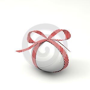 Easter egg with bow