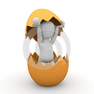 Easter egg with shell