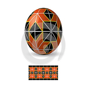 Easter egg with ornament