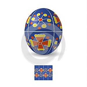 Easter egg with ornament