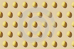 Easter egg pattern in yellow