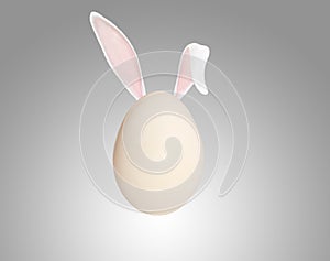 Easter egg with rabbit eairs