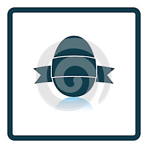 Easter Egg With Ribbon Icon