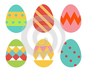Easter egg set icon. Holiday decoration symbol. Sign spring day vector