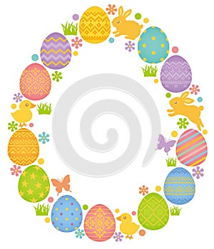 Easter egg shape. egg frame.