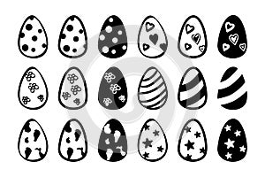 easter egg, simple vector hand draw sketch doodle