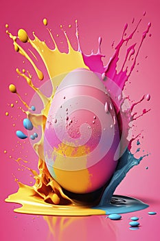 Easter egg splash of colors.