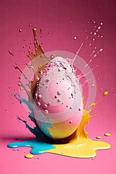 Easter egg splash of colors.