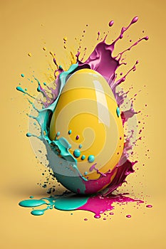 Easter egg splash of colors.