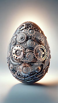 Easter egg in steampunk style