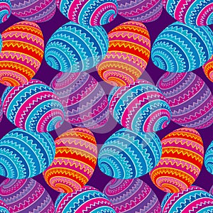 Easter egg vector illustration. Colorful concept eggs