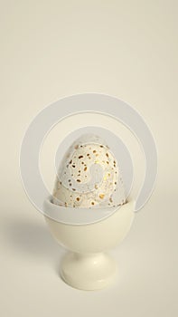 Easter egg on white background. Easter concept. 3d render illustration