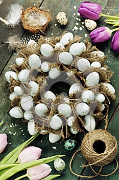 Easter egg wreath