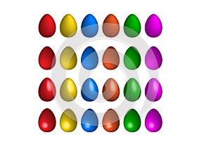 Colorful Easter eggs illustration vector