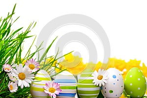 Easter eggs arrangement