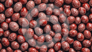 Easter eggs background illustration red eggs painted