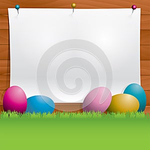 Easter Eggs Background Message Illustration