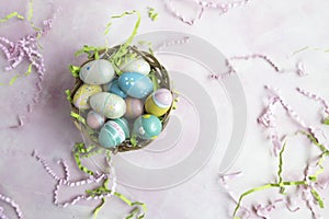 Easter Eggs in Basket