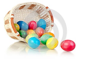 Easter Eggs in basket