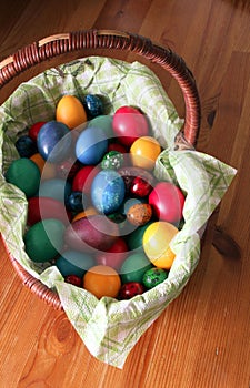 Easter eggs basket