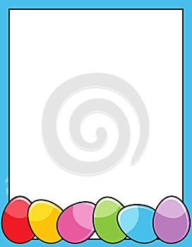 Easter eggs border