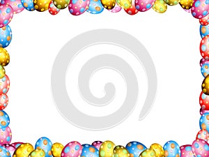 Easter eggs border frame