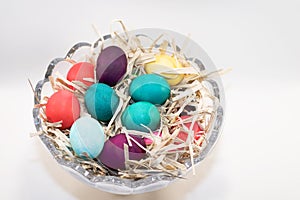 Easter eggs in bowl