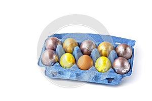 Easter Eggs Box. Copy space for text