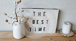 Easter eggs on a branch in vase the best time