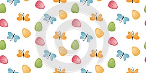 Easter Eggs and Butterflies Pattern