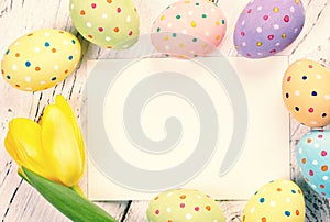 Easter eggs and card