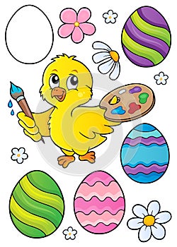 Easter eggs and chicken painter set 1