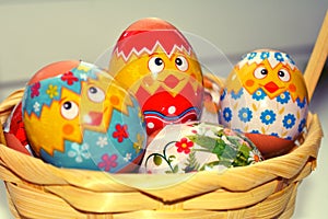Easter eggs chicks