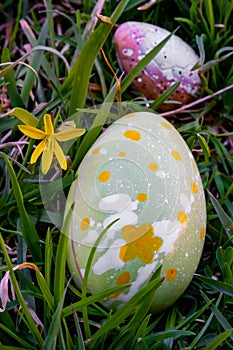 Easter eggs with chocolate with a surprise inside