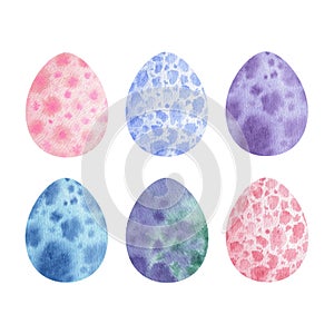 Easter eggs collection. Hand drawn elements isolated on whita