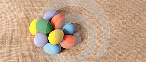 Easter eggs or color egg. Multi-colorful of easter eggs