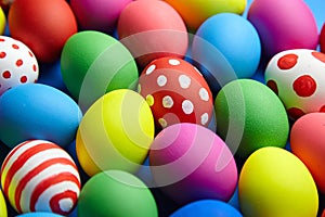 Easter Eggs colorful background. Easter Sunday or Easter Day Pascha